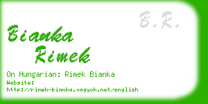 bianka rimek business card